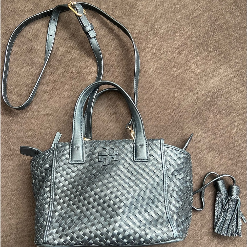 Tory Burch Thea Woven Mini Slouchy satchel